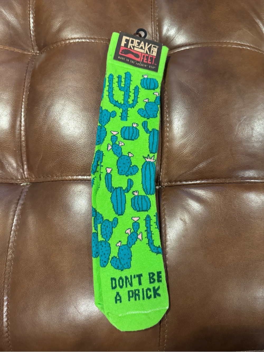 Women's Green Cactus Novelty Socks - Don't Be A Prick